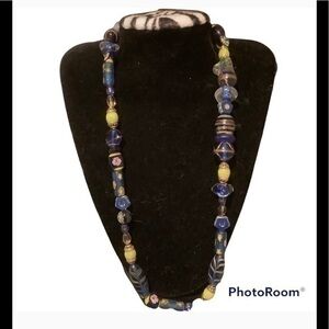 Vintage 18 inch handmade bead necklace